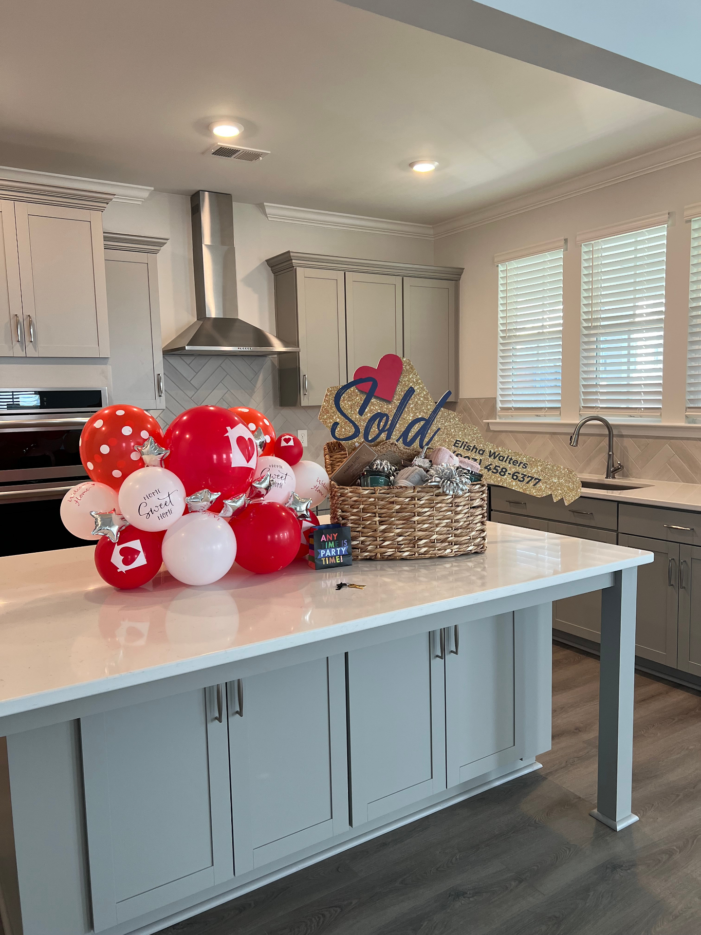 Celebration setup in a newly sold Sumter home
